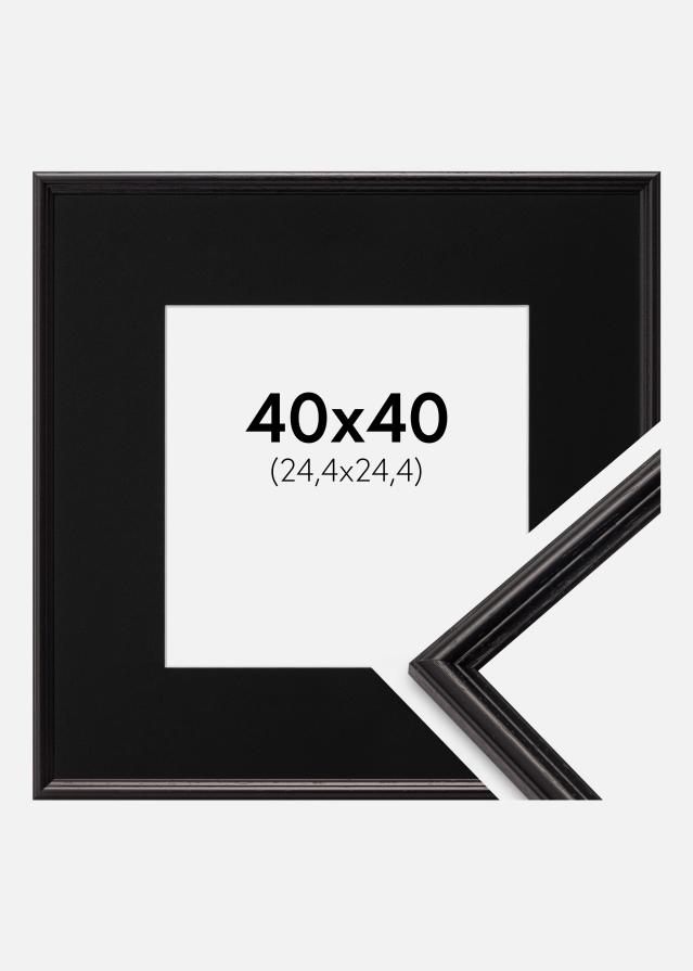 Cadre Horndal Noir 40x40 cm - Passe-partout Noir 10x10 pouces