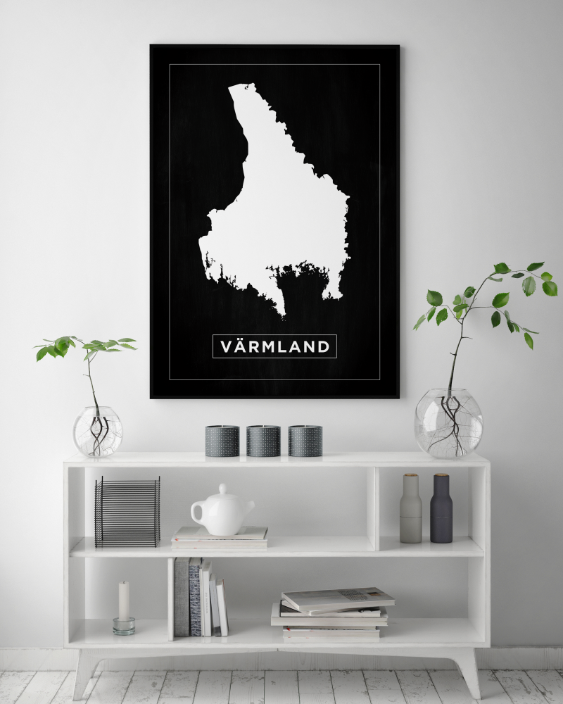 Map - Värmland - Black