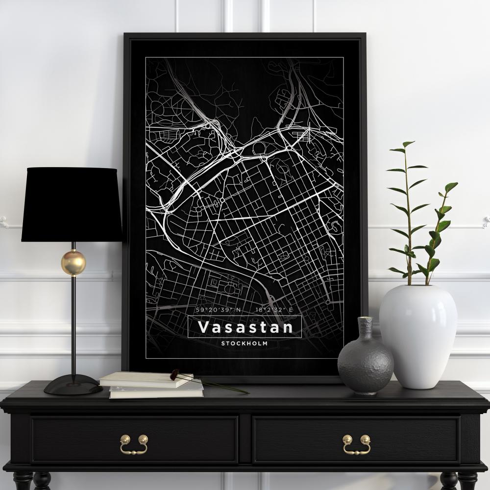 Map - Vasastan - Black