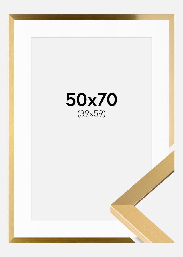 Cadre Selection Or 50x70 cm - Passe-partout Blanc 40x60 cm