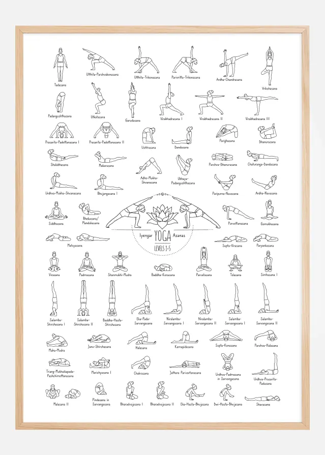 Yoga Black and White l Poster