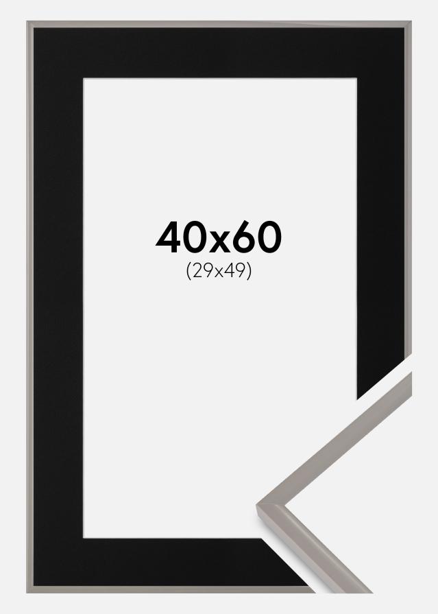 Cadre New Lifestyle Earth Grey 40x60 cm - Passe-partout Noir 30x50 cm