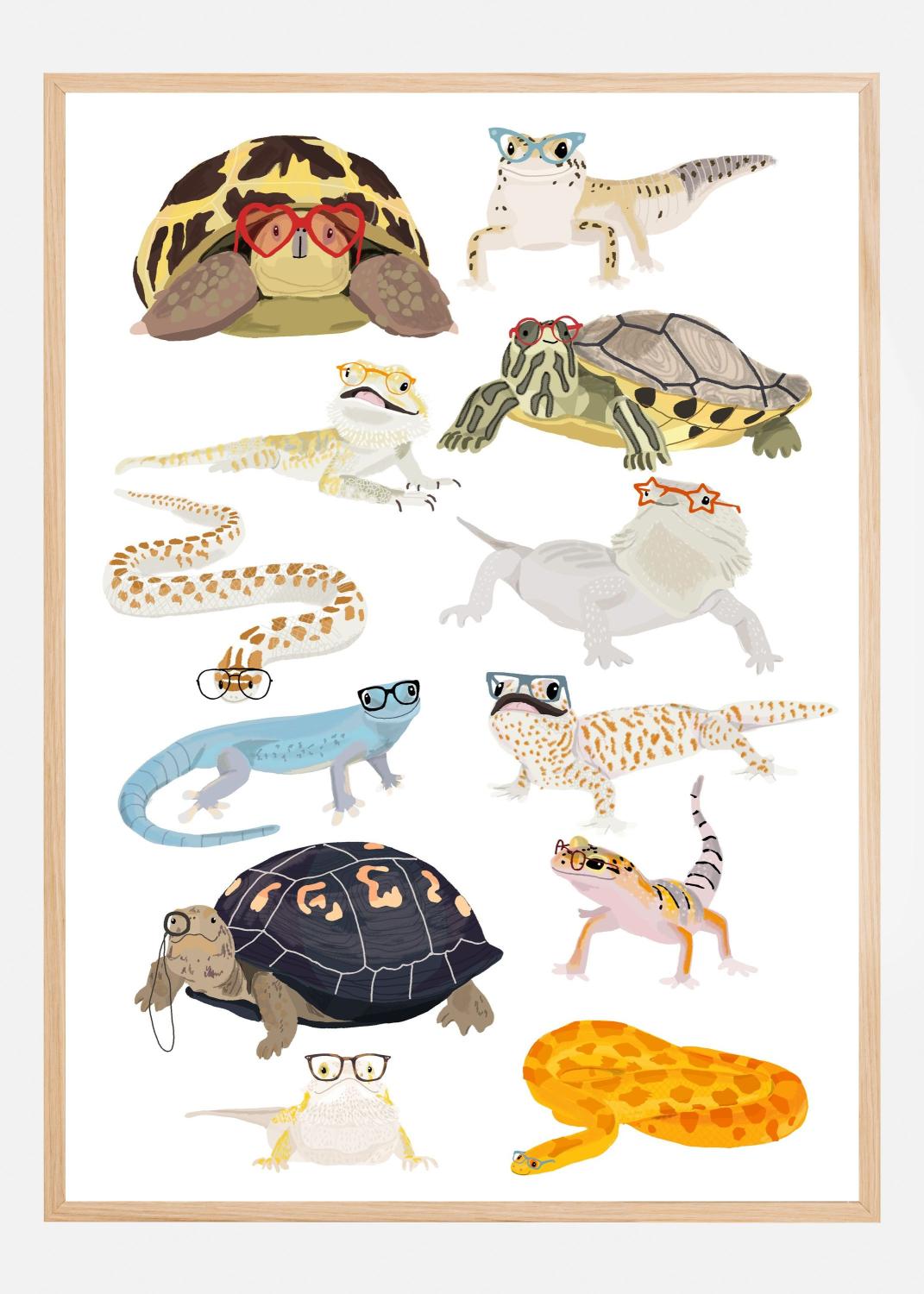 Product Image for Reptiles In Glasses Poster (100x140 cm)