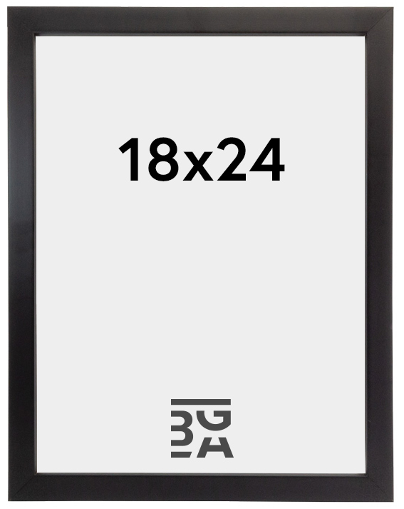 Cadre Torrance Mat Verre antireflet Noir 18x24 cm